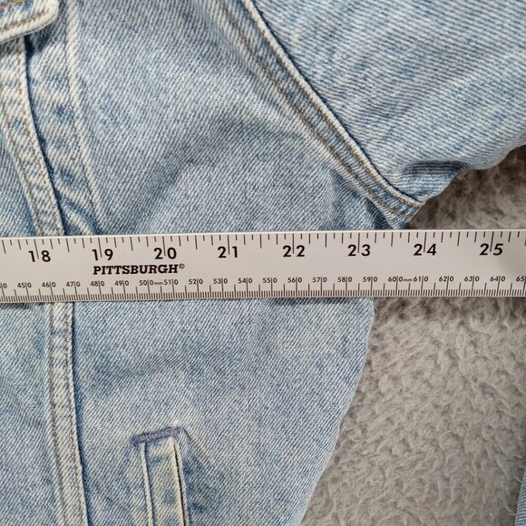 Vtg Gap Denim Jacket Mens Medium Blue Trucker Type II Jean 1993 Warming Pockets - Picture 3 of 7